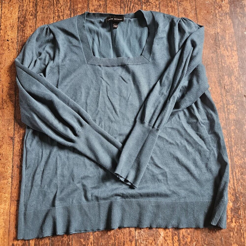 Lane Bryant square-neck long-sleeve pullover sweater size 14